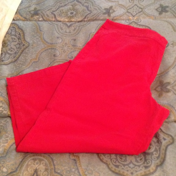 Chicos red capris SOLD