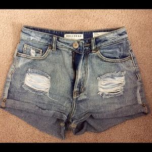 SOLD!! High waisted denim shorts