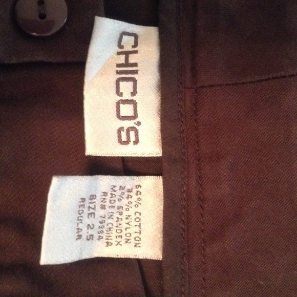 Chicos chocolate brown pants SOLD
