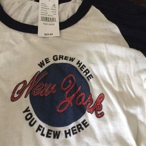 Brandy "we grew here you flew here" baseball tee
