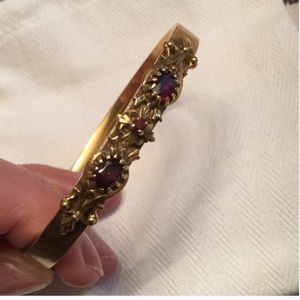 Brass & Garnet bracelet ♦️