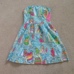 Lilly You Gotta Regatta Strapless Dress