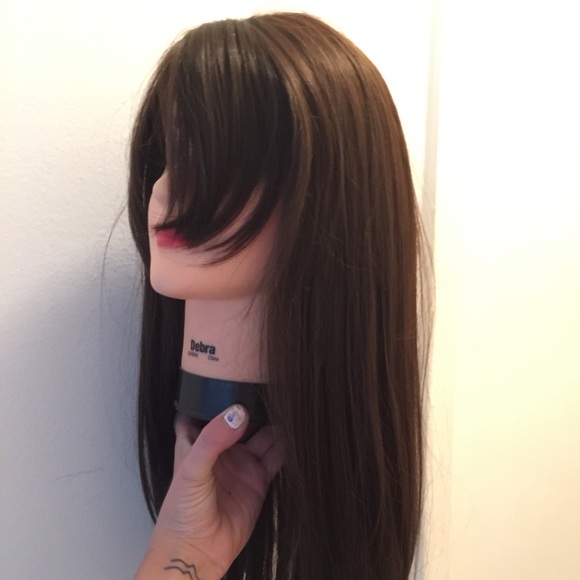 Long Medium Brown Long Hair Wig