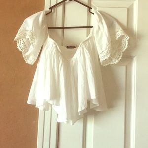 Boho  off the shoulder crop top