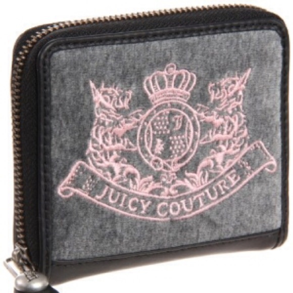 Juicy Couture Grey New Scottie embroidery Wallet