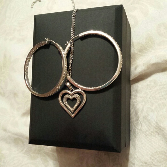 Earrings and necklace