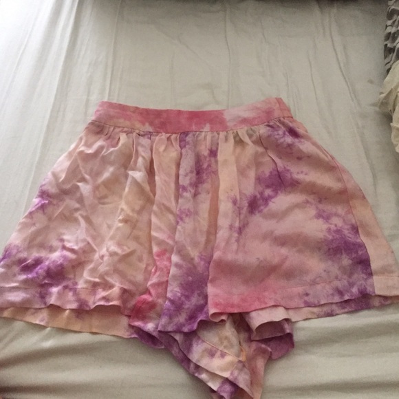 Nasty gal "flowy" tie dye shorts