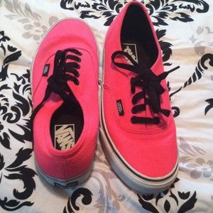 Used Neon pink authentic vans.