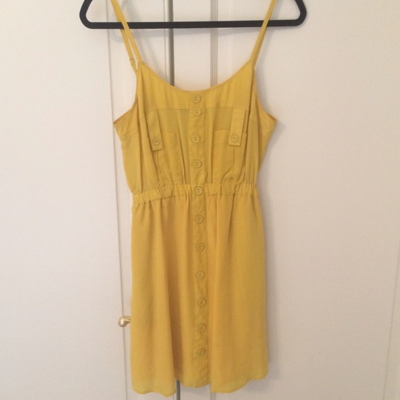 Yellow 100% Silk Dress