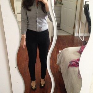 Top button up &/ or black slacks