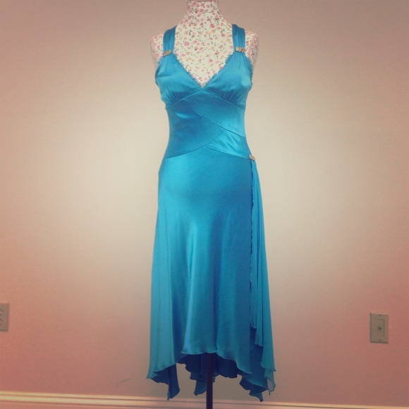 Turquoise blue party dress