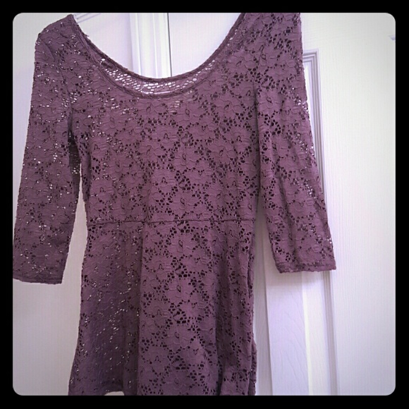 Floral Purple Peplum Top
