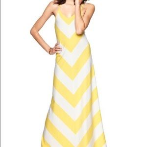 Yellow striped maxi dress