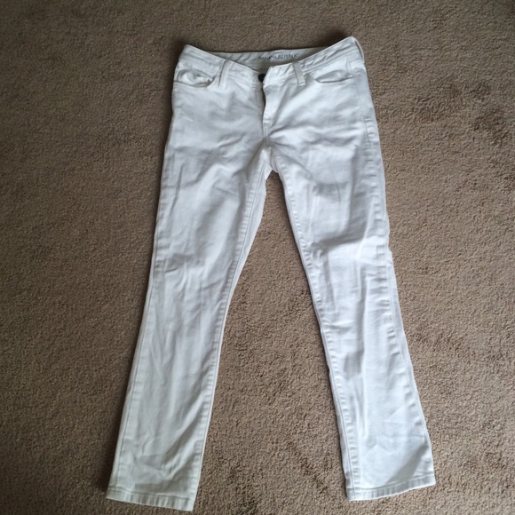 Banana Republic white skinny jeans