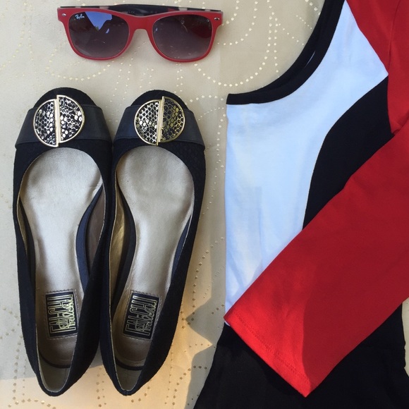 Falchi Shoes - 🚫SOLD🚫 Falchi Textured Suede Black Flats Size 6