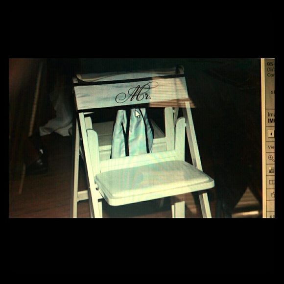 Mr. & Mrs. Chair banners for chairs.