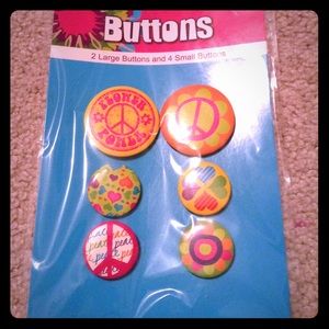 Six Pack of 60's Style Pins
