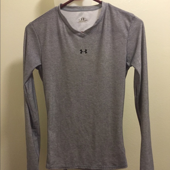 Under Armour heat gear long sleeve grey size small