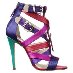 Brian Atwood Encanta multi buckle shoes. Size 7.