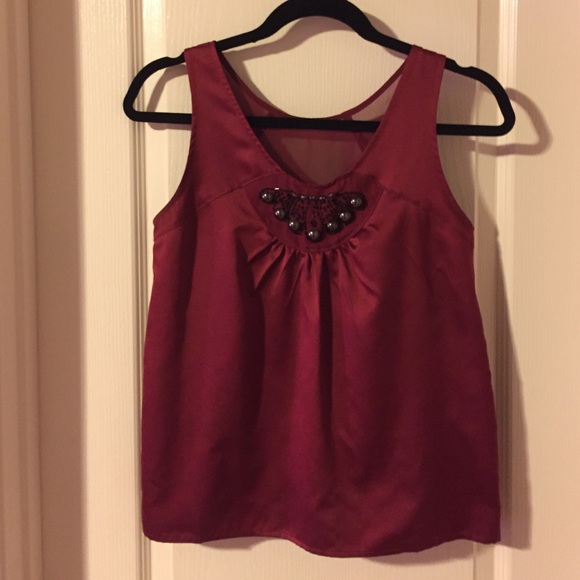 Deep red blouse