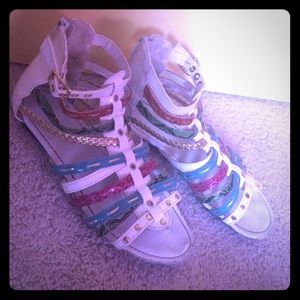 Multi-colored sandals