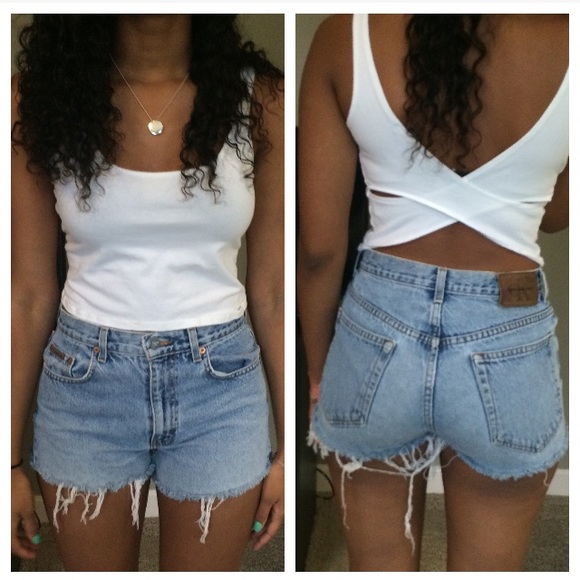 Vintage Calvin Klein High Waisted Denim Shorts