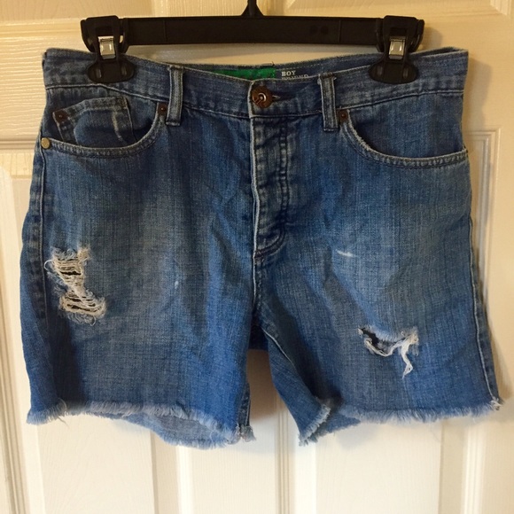 Roxy distressed denim/jean boyfriend shorts