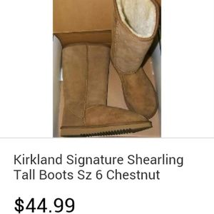 Tall shearling boots