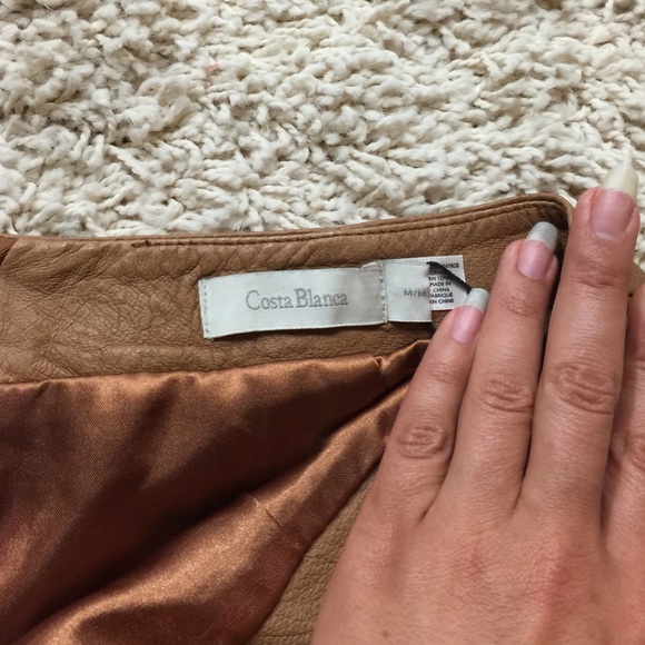 NWT Costa Blanca leather mini skirt - Picture 3 of 4