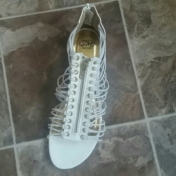 White SM New York sandals