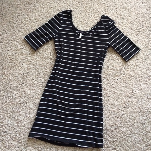 Black and white striped shirt dress or long shirt