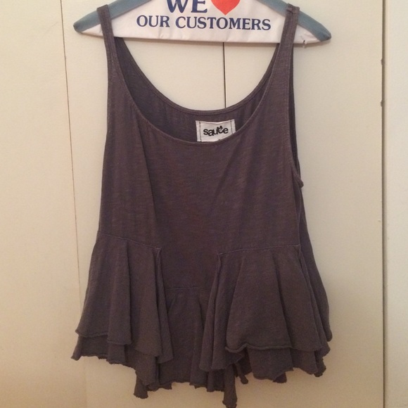 Sauce grey sleeveless top