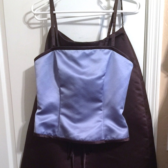 Lavender and brown evening or bridal dress