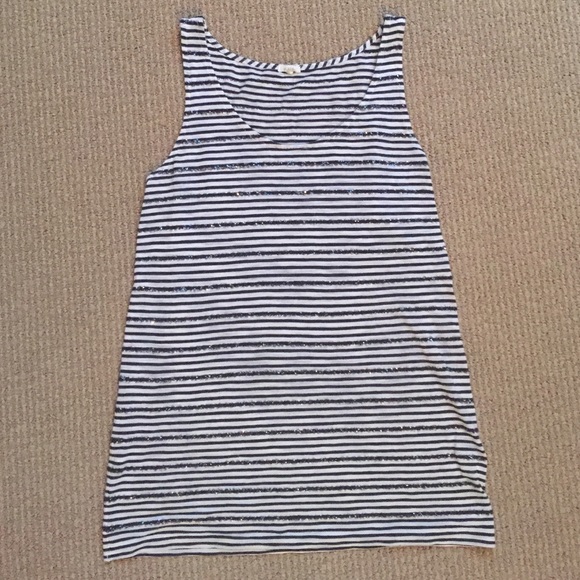 J crew sequined stripe tank