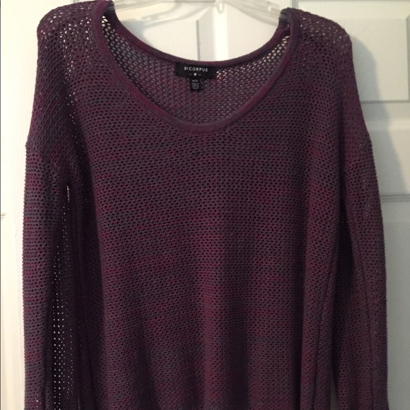 Blue/purple mesh sweater