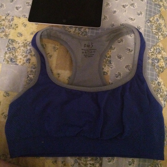 Dark blue sports bra