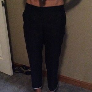 Tuxedo striped cafe capris