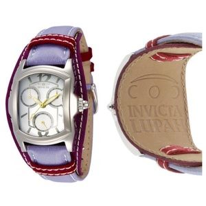 Invicta Lupah watch in burgundy and light purple