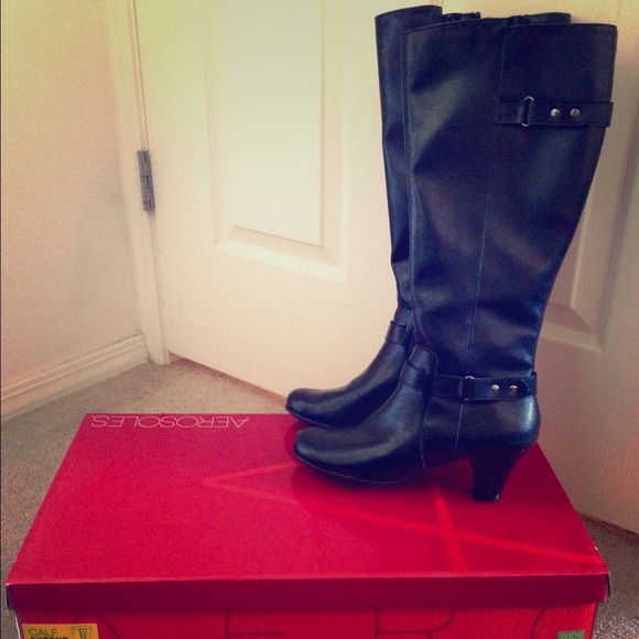 Black knee high boots