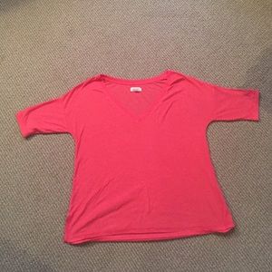 Aerie boxy v neck shirt