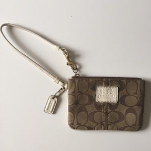 Coach Clutch with White Leather