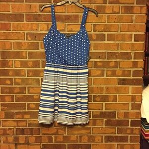 Blue and white dress NWT size L