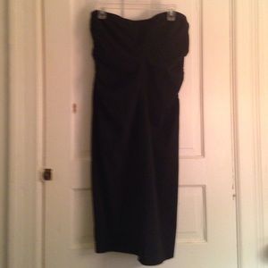 Black strapless dress