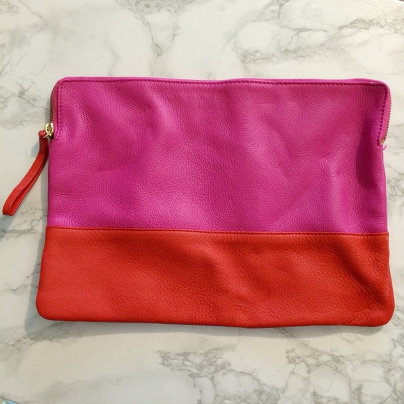 GAP Bags - Gap Two-Tone Leather Clutch GAP Bags - Gap Two-Tone Leather Clutch