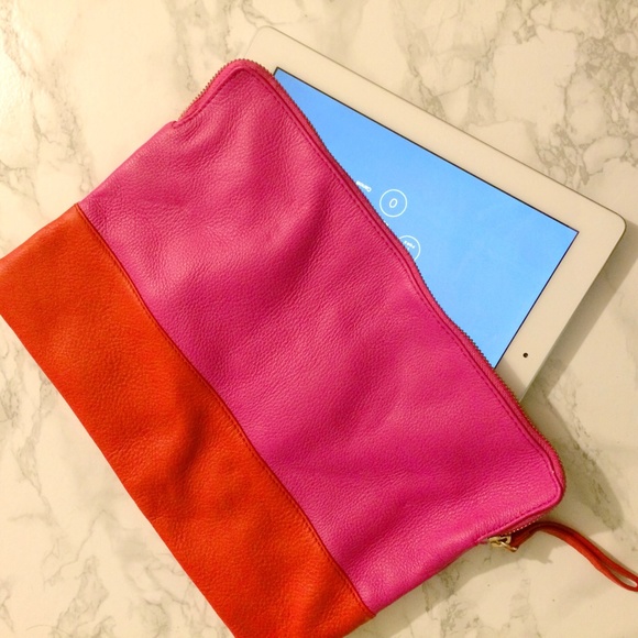 GAP Bags - Gap Two-Tone Leather Clutch GAP Bags - Gap Two-Tone Leather Clutch