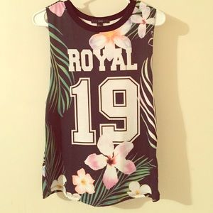 Forever 21 tropical muscle tank