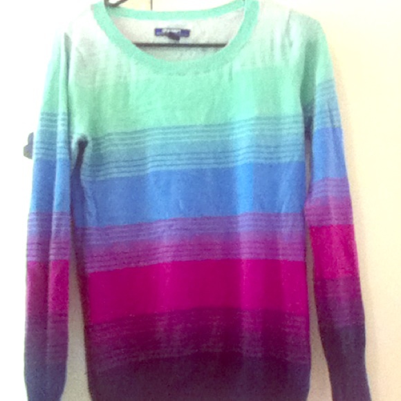 Long sleeve colorful sweater