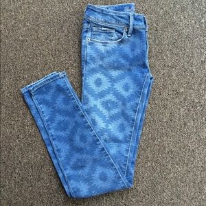 Bullhead Tribal Print Skinny Jeans