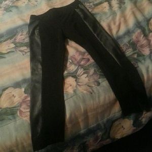 Calvin Klein's leather Side leggings