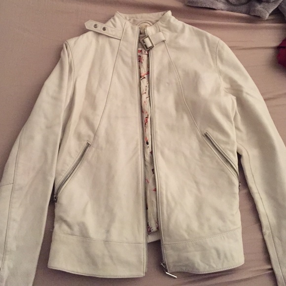 White leather jacket